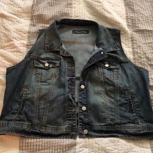 Maurices plus size Jean vest
